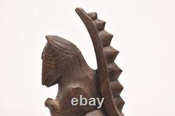 VINTAGE Papua New Guinea Massim Wood Tribal Carving Figure Statue 10 Totem Pole