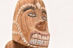 VINTAGE Papua New Guinea Massim Wood Tribal Carving Figure Statue 12.25 tall