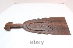 VTG Carved Wood Massim Ceremonial or Chief's Lime Spatula Papua New Guinea 22