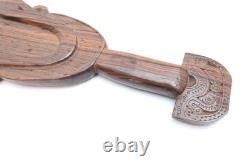 VTG Carved Wood Massim Ceremonial or Chief's Lime Spatula Papua New Guinea 22