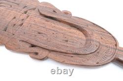 VTG Carved Wood Massim Ceremonial or Chief's Lime Spatula Papua New Guinea 22