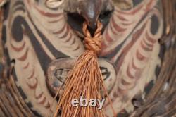 VTG Gable mask blackwater tribe woven basketwork oceania Carved papua new guinea