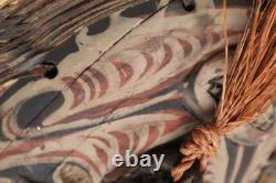 VTG Gable mask blackwater tribe woven basketwork oceania Carved papua new guinea