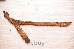 VTG Papua New Guinea ADZE AXE Tribal Weapon Woven W Stone Head Matty Islands 38