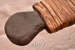 VTG Papua New Guinea ADZE AXE Tribal Weapon Woven W Stone Head Matty Islands 38