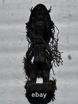 VTG Papua New Guinea Sepik River Ancestor Carved Figure Spirit WOMEN 7 7/8Tall