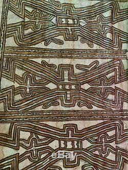 Very old Tapa Cloth Papua New Guinea Pacific Islands Popondetta Oro Province