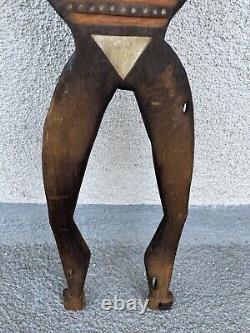 Vintage 20th C Papua New Guinea Carved Wood Bioma Figure Oceanic Art