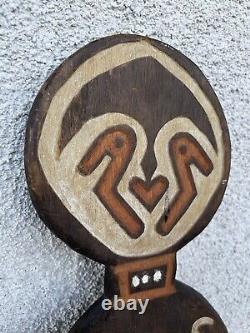 Vintage 20th C Papua New Guinea Carved Wood Bioma Figure Oceanic Art