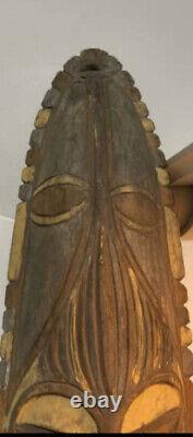 Vintage 55cm Wood HandCarved Papua New Guinea Tribal SEPIK RIVER Mask
