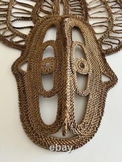 Vintage Abelam Yam Mask 25.5 Papua New Guinea MCM Woven Tribal Wall Art