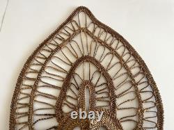 Vintage Abelam Yam Mask 25.5 Papua New Guinea MCM Woven Tribal Wall Art