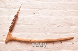 Vintage Carved Wood Adze Axe Weapon Highlands Papua New Guinea Png Tool 23
