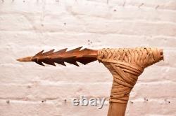 Vintage Carved Wood Adze Axe Weapon Highlands Papua New Guinea Png Tool 23