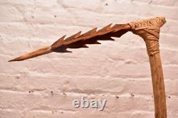 Vintage Carved Wood Adze Axe Weapon Highlands Papua New Guinea Png Tool 23
