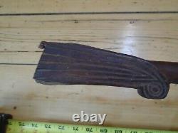 Vintage Collectible Papua New Guinea Wooden Paddle 69 Inches Long