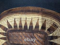 Vintage Hand Woven Papua New Guinea Tray Wall Hanging Basket Afrohemian decor