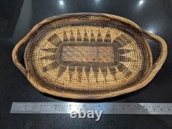 Vintage Hand Woven Papua New Guinea Tray Wall Hanging Basket Afrohemian decor