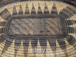Vintage Hand Woven Papua New Guinea Tray Wall Hanging Basket Afrohemian decor