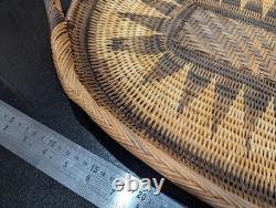 Vintage Hand Woven Papua New Guinea Tray Wall Hanging Basket Afrohemian decor