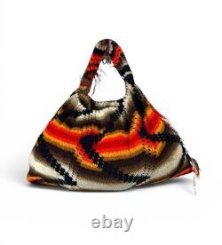 Vintage Hand Woven Traditional Bilum Bag Papua New Guinea Fire Colors