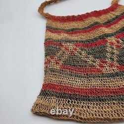 Vintage Handmade Woven Bilum Shoulder Bag From Papua New Guinea