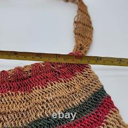 Vintage Handmade Woven Bilum Shoulder Bag From Papua New Guinea