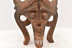 Vintage Kenyah Dayak hudoq mask Borneo Indonesia Papua New Guinea Carved Face