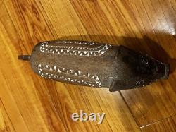 Vintage Massim Hand Carved Wood Pig Figurine Papua New Guinea Tribal Art 10