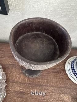 Vintage Massim Trobriand Islands Papua New Guinea Carved Figural Bowl 32cm