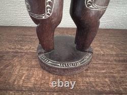 Vintage Massim Trobriand Islands Papua New Guinea Carved Figural Bowl 32cm
