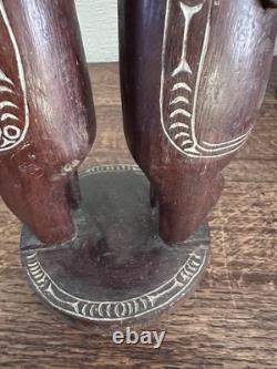 Vintage Massim Trobriand Islands Papua New Guinea Carved Figural Bowl 32cm