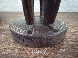 Vintage Massim Trobriand Islands Papua New Guinea Carved Figural Bowl 32cm