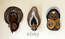 Vintage Pacific Island Art Papua New Guinea Yam Masks