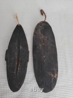 Vintage Papau New Guinea Tribal Wooden Masks 2 Pieces