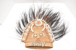 Vintage Papua New Guinea Abelam Headdress Woven With Cowrie Shell