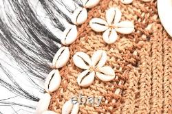 Vintage Papua New Guinea Abelam Headdress Woven With Cowrie Shell