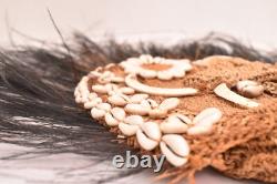 Vintage Papua New Guinea Abelam Headdress Woven With Cowrie Shell