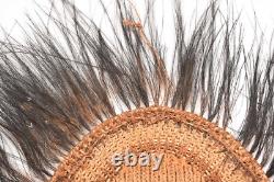 Vintage Papua New Guinea Abelam Headdress Woven With Cowrie Shell