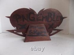 Vintage Papua New Guinea Authentic Carved Wood Bird Of Paradise 11,5x5sign