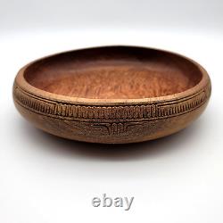 Vintage Papua New Guinea Bowl Handmade Carved PNG Serving