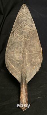 Vintage Papua New Guinea Carved Oar Spirit Board Gope Estate Of Larry Orsack