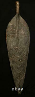 Vintage Papua New Guinea Carved Oar Spirit Board Gope Estate Of Larry Orsack