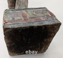 Vintage Papua New Guinea Carved Wood Hand Painted Statue Tribal Chief Tall 39in Vintage Papua New Guinea Carved Wood Hand Painted Statue Tribal Chief Tall 39in