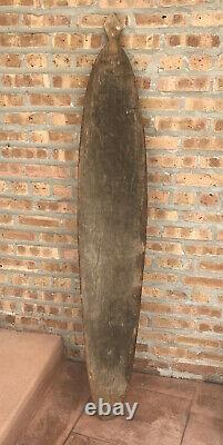 Vintage Papua New Guinea Gope Board With Finial