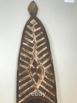 Vintage Papua New Guinea Gope Board With Finial