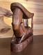 Vintage Papua New Guinea Hand Carved Anthropomorphic Huon Gulf Wooden Headrest