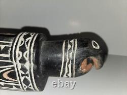 Vintage Papua New Guinea Hand-Carved Ceremonial Garamut Crocodile Slit Drum