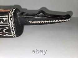 Vintage Papua New Guinea Hand-Carved Ceremonial Garamut Crocodile Slit Drum