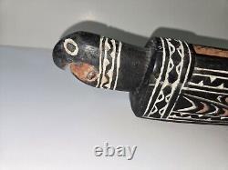 Vintage Papua New Guinea Hand-Carved Ceremonial Garamut Crocodile Slit Drum